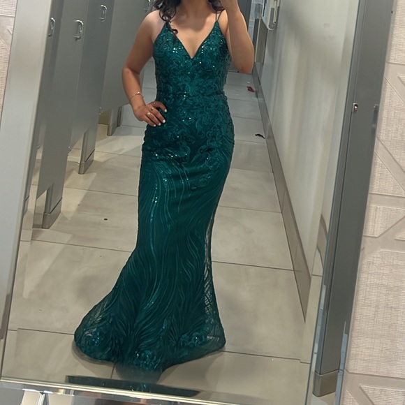 Emerald green prom dress size s - Picture 1 of 5